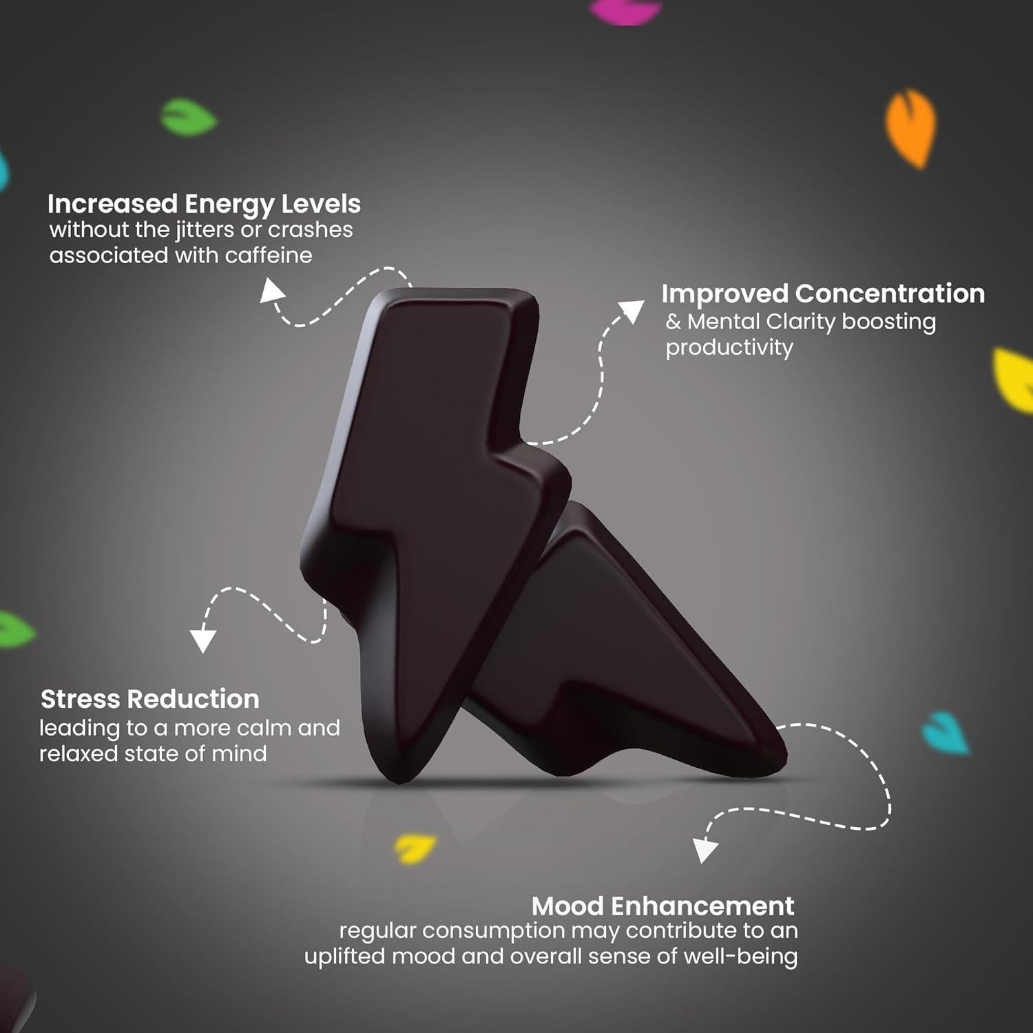 Gomitas Energéticas Veganas Trails to Nature 60 Unidades - Guarana, Matcha, Cordyceps