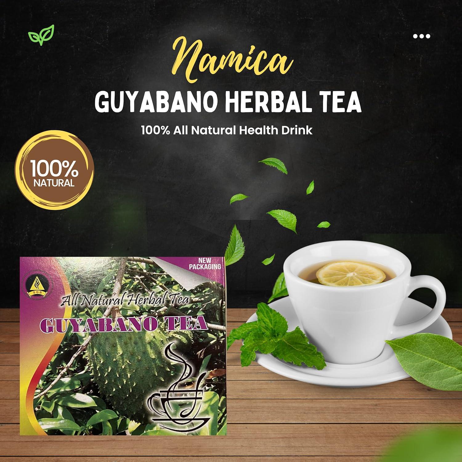 Té Herbal Guyabano Namica 100% Natural - 30 Bolsas