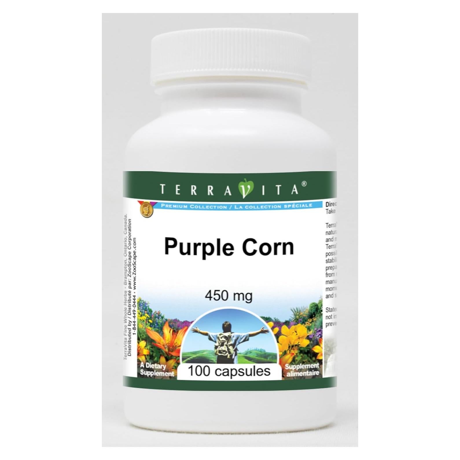 Cápsulas de Maíz Morado TerraVita 450 mg - 100 Unidades