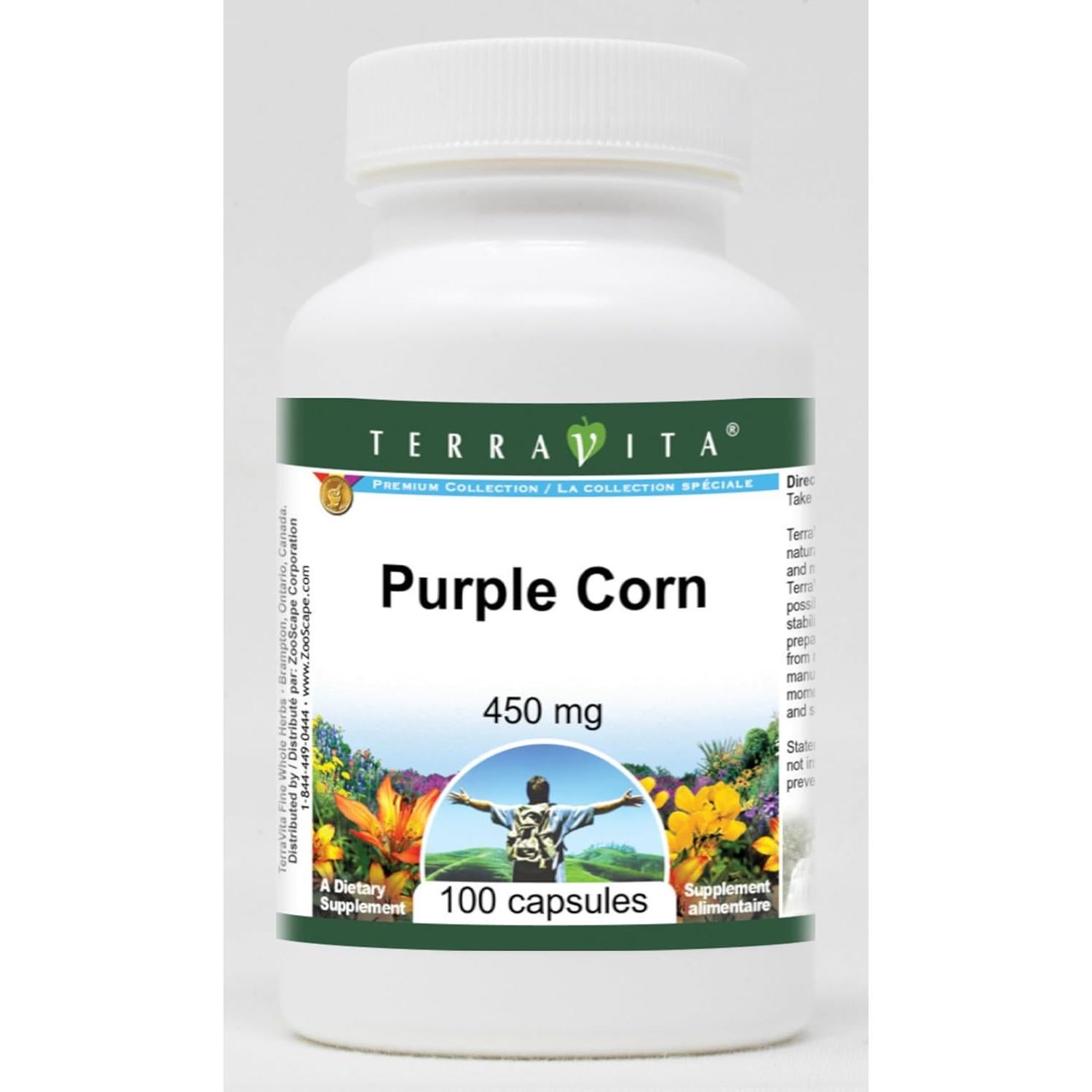 Cápsulas de Maíz Morado TerraVita 450 mg - 100 Unidades