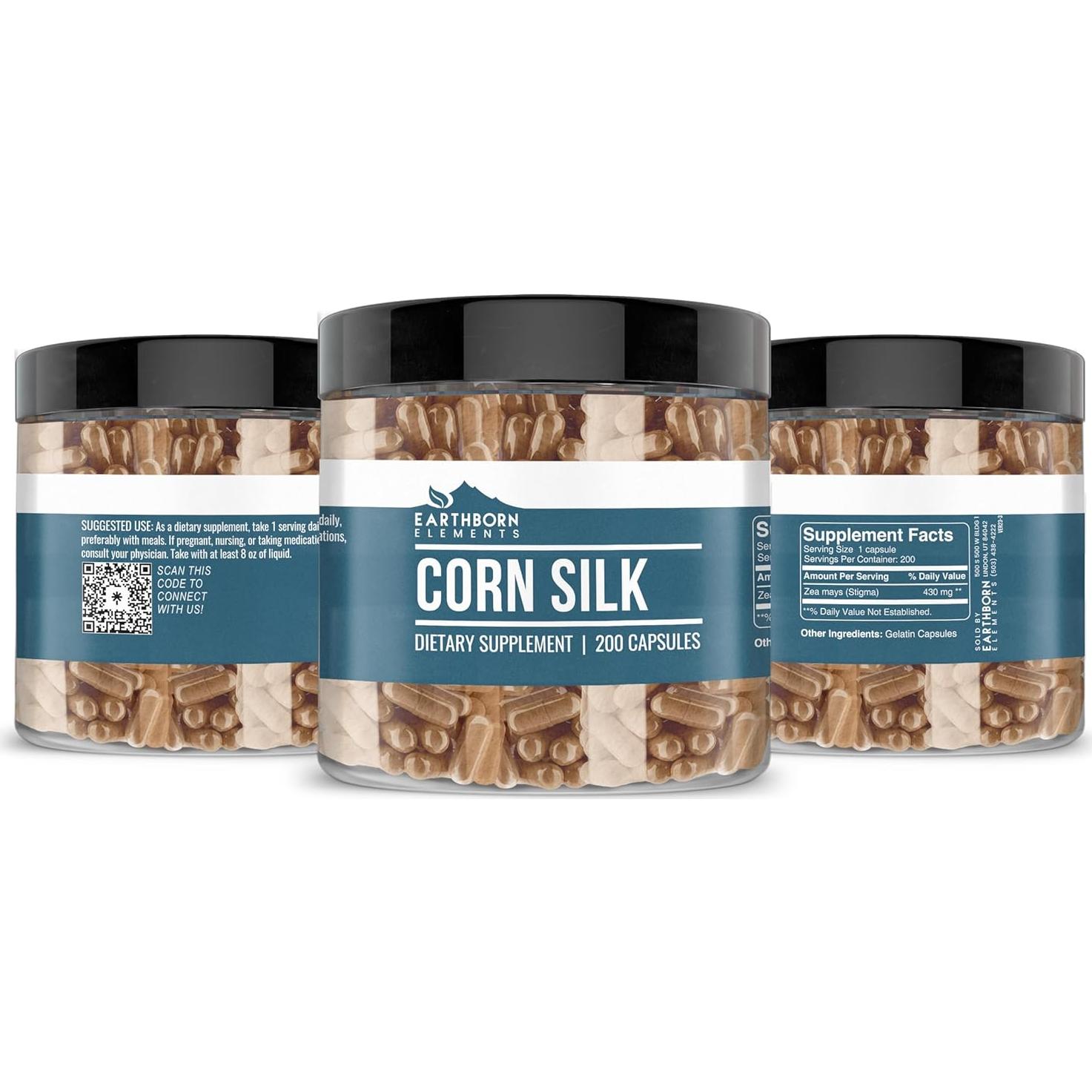 Extracto de Seda de Maíz Earthborn Elements 200 Cápsulas Puro