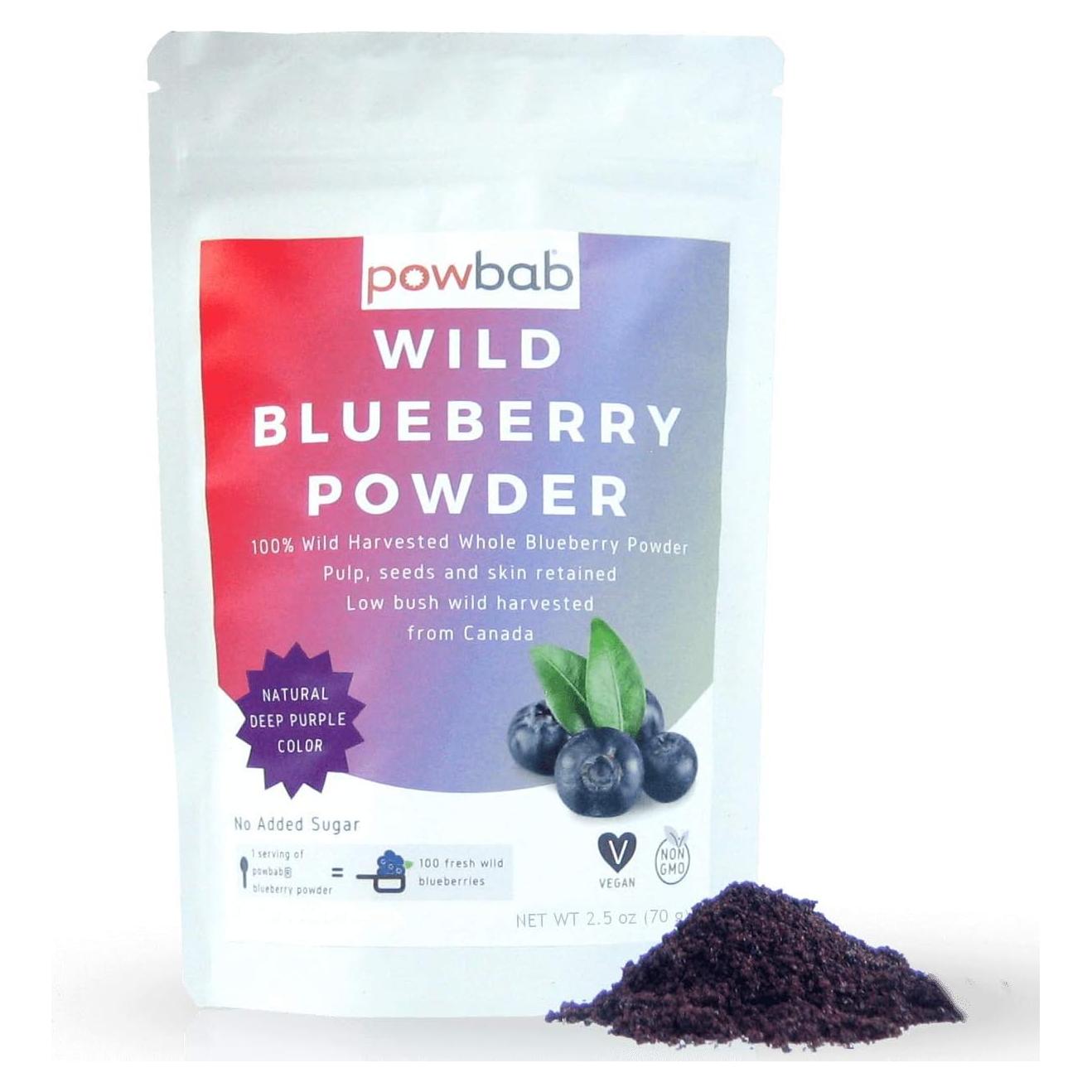 Polvo de Arándano Silvestre 100% Powbab 70g - Antioxidante Natural
