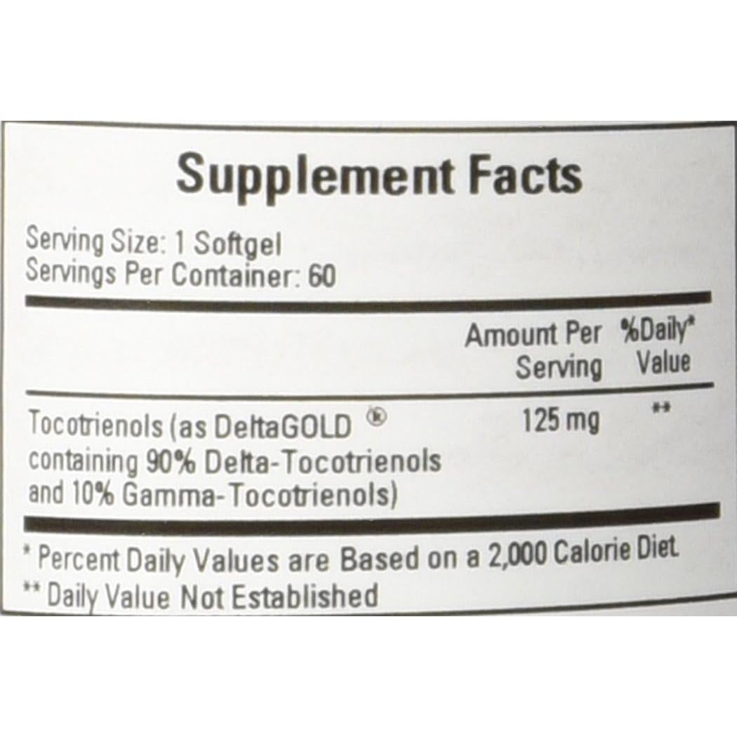 Suplemento Dietético Tocotrienoles de Annatto 125 mg 60 geles