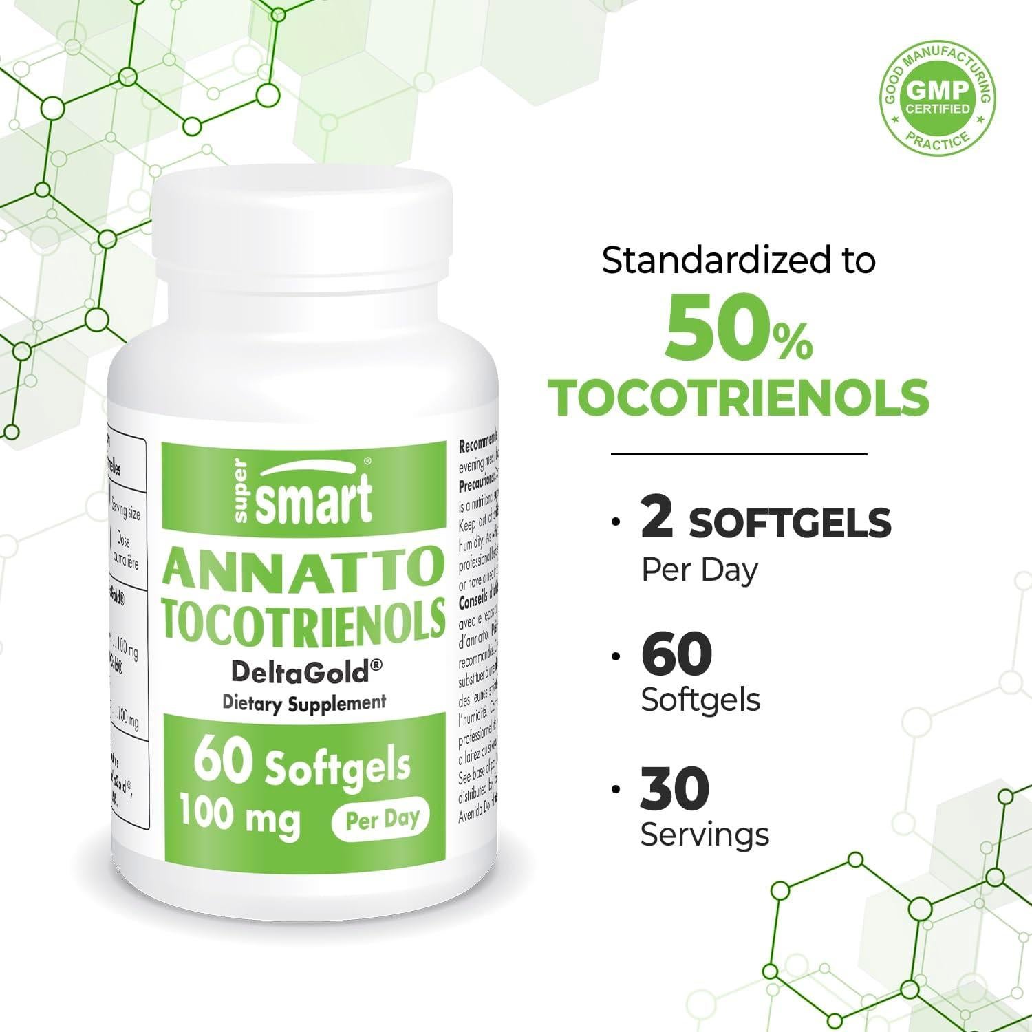 Suplemento de Tocotrienoles DeltaGold 100mg - Supersmart