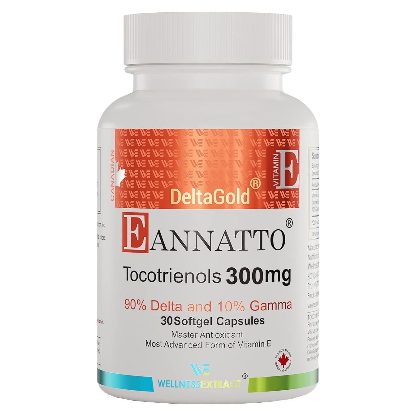 Suplemento de Vitamina E Eannatto 300mg 30 Cápsulas Blandas Antioxidante