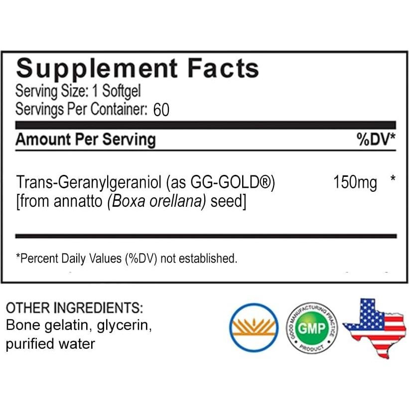 Suplemento GG-Oro A.C. Grace 150mg - 60 Softgels Energía Celular