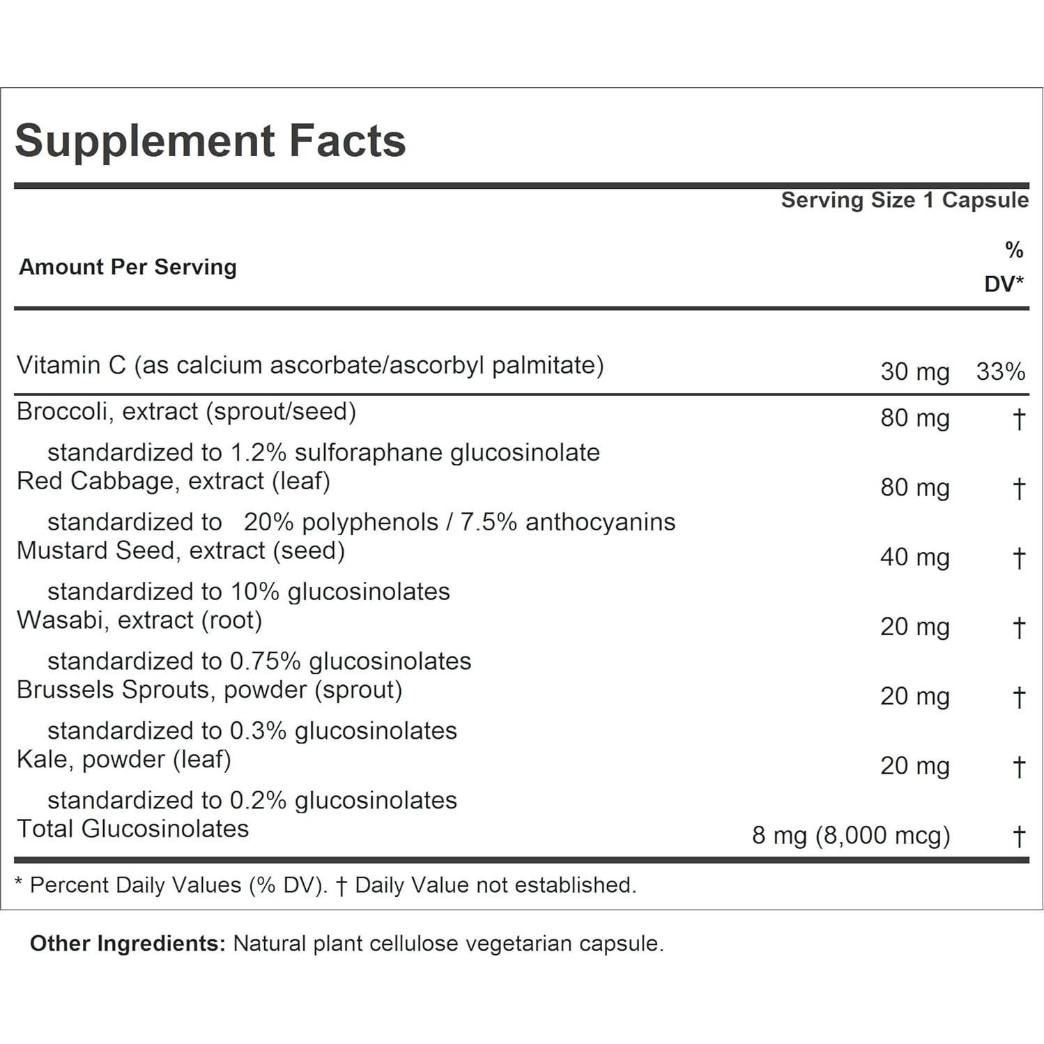 Extractos Crucíferos Andrew Lessman 180 Cápsulas - Altos Glucosinolatos