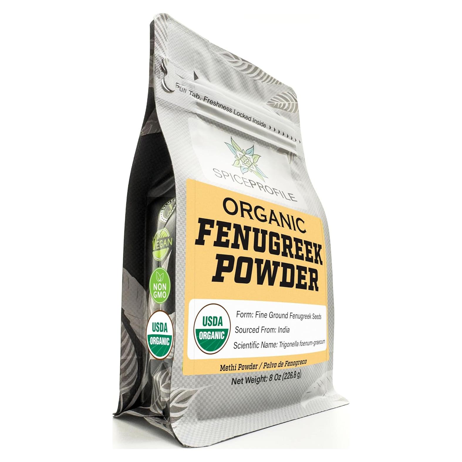 Polvo de Fenogreco Orgánico 226.8 g Perfil de Especias