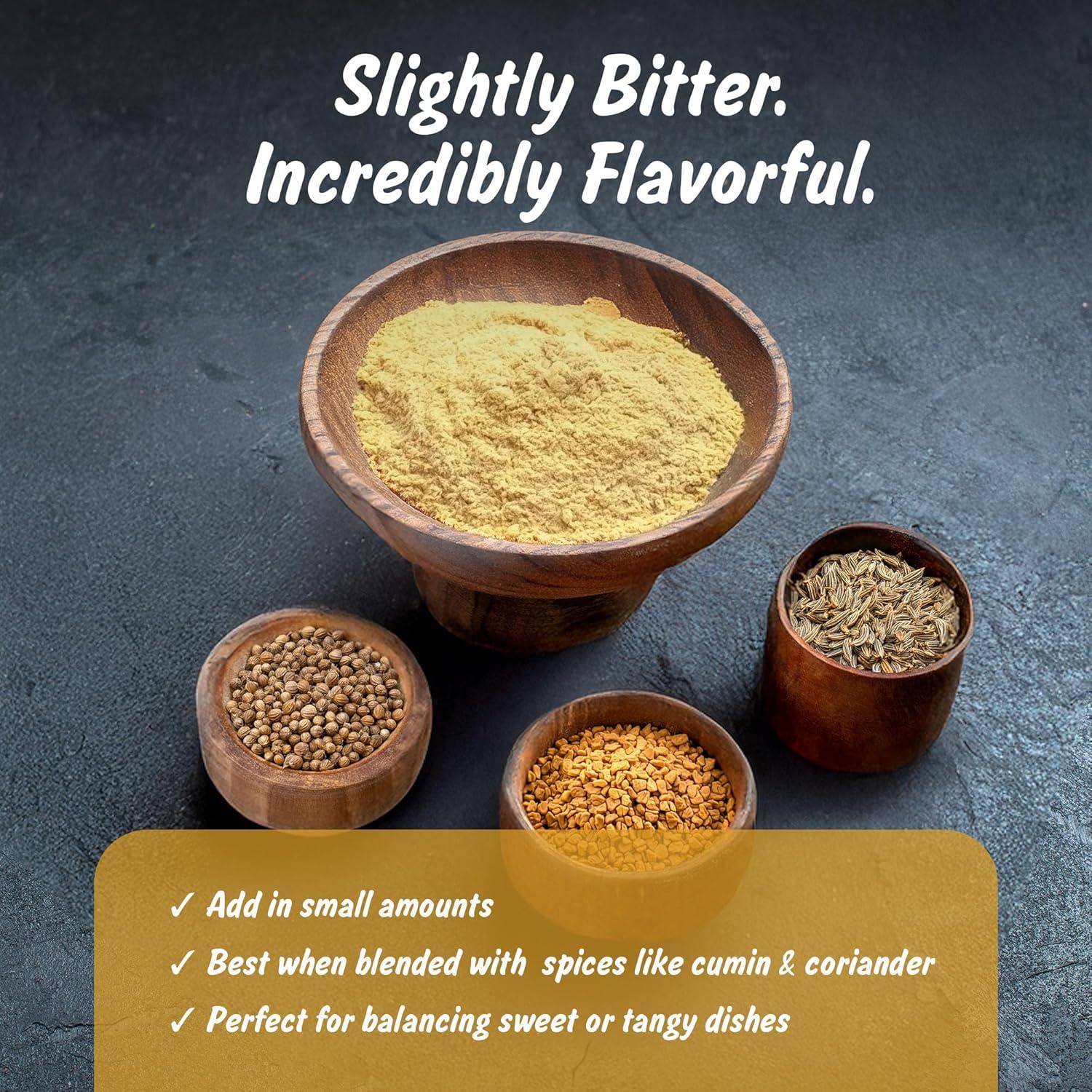 Polvo de Fenogreco Orgánico 226.8 g Perfil de Especias