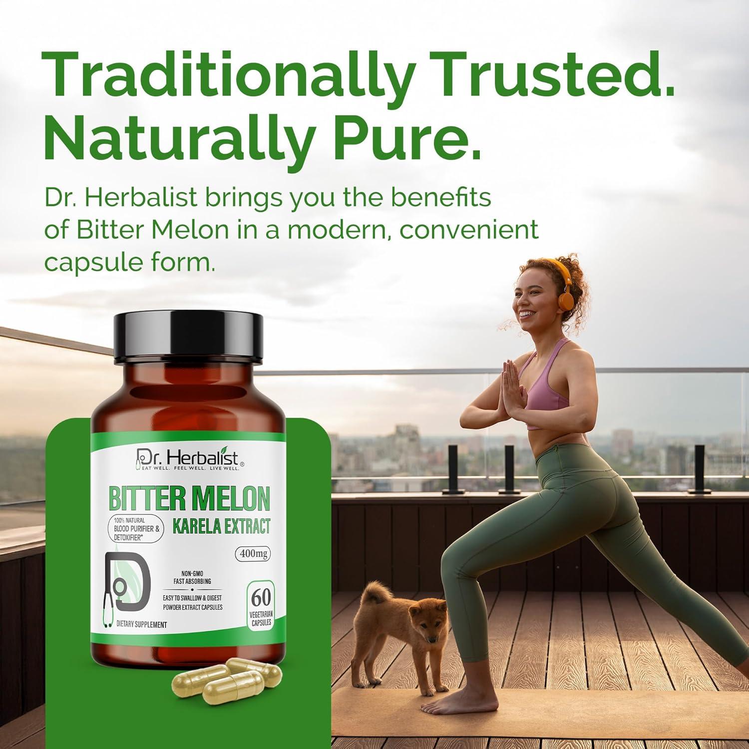 Extracto de Melón Amargo Dr. HERBALIST 400mg - 60 Cápsulas Veganas