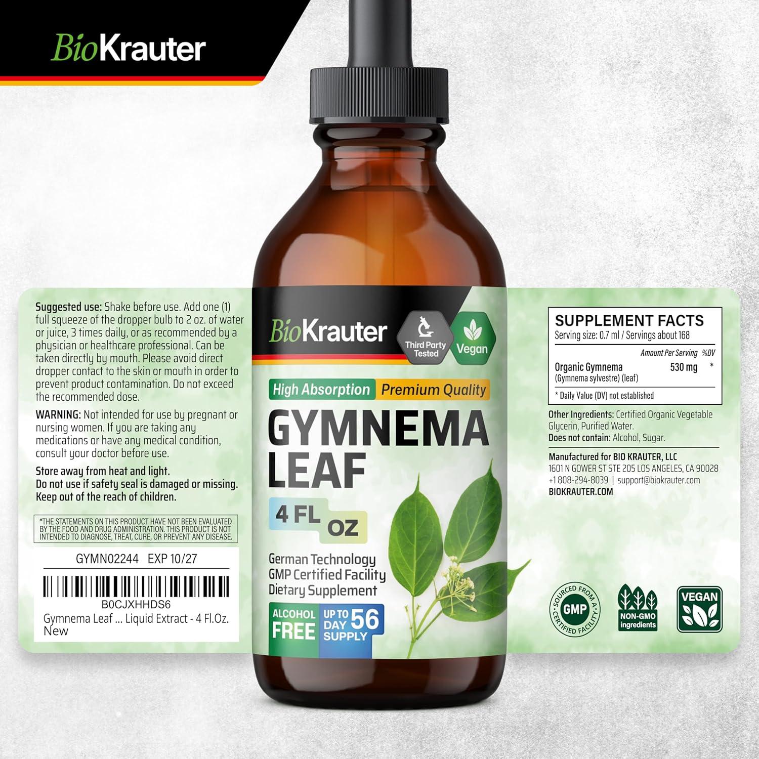 Extracto de Gymnema Sylvestre BIO KRAUTER 118.29 ml Vegano