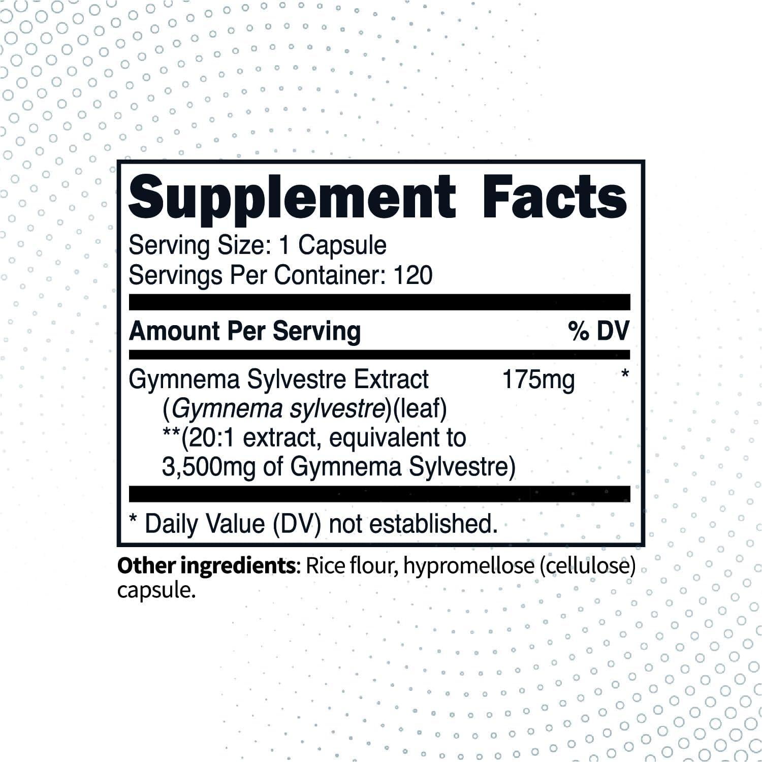 Cápsulas de Gymnema Sylvestre Type Zero 120 Porciones 3500 MG