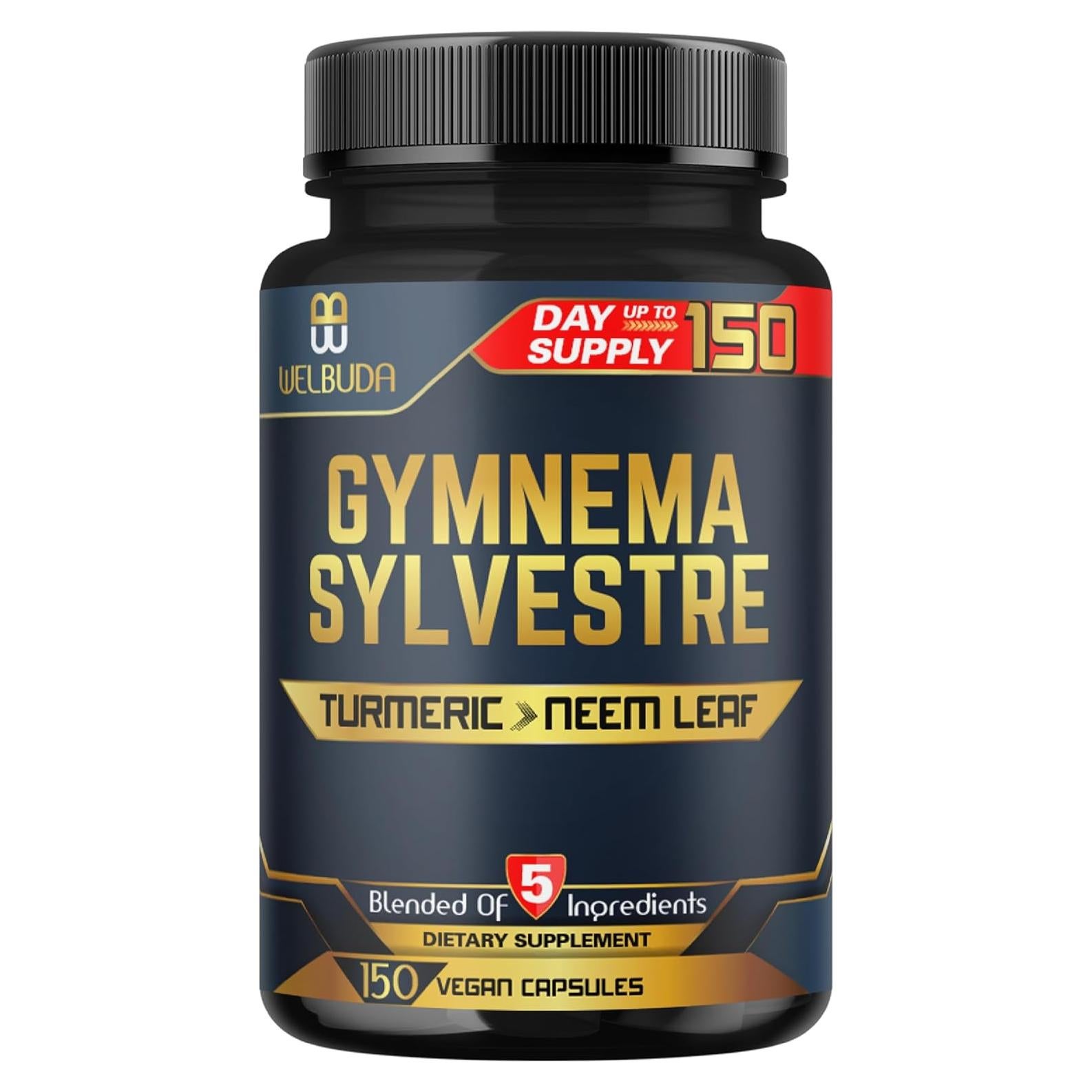 Cápsulas de Gymnema Sylvestre WELBUDA - 150 Unidades