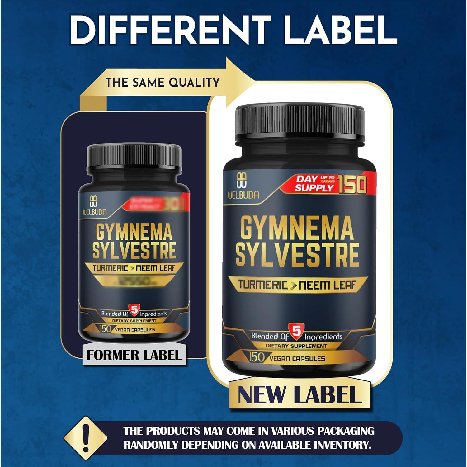 Cápsulas de Gymnema Sylvestre WELBUDA - 150 Unidades