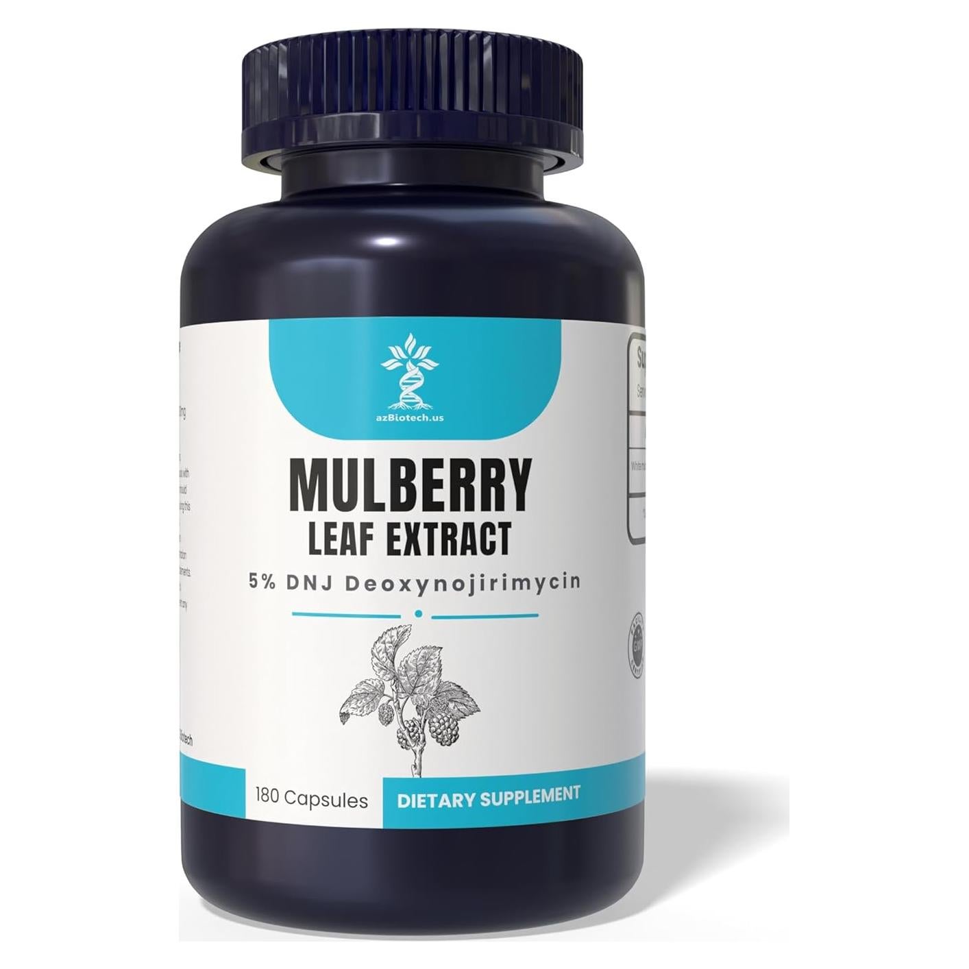 Extracto de Hoja de Morera Blanca AZ Biotech 620 mg 180 Cápsulas Veganas