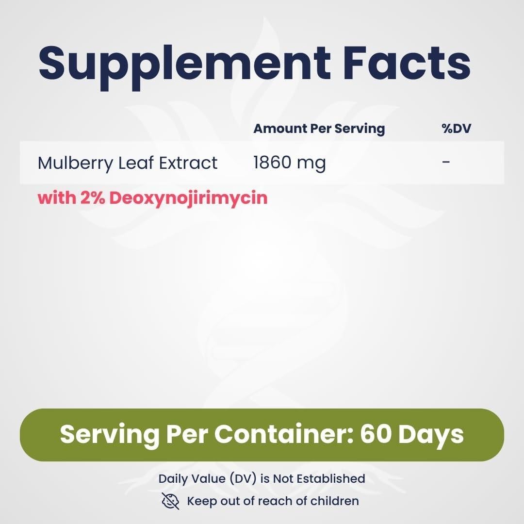 Extracto de Hoja de Morera Blanca AZ Biotech 620 mg 180 Cápsulas Veganas