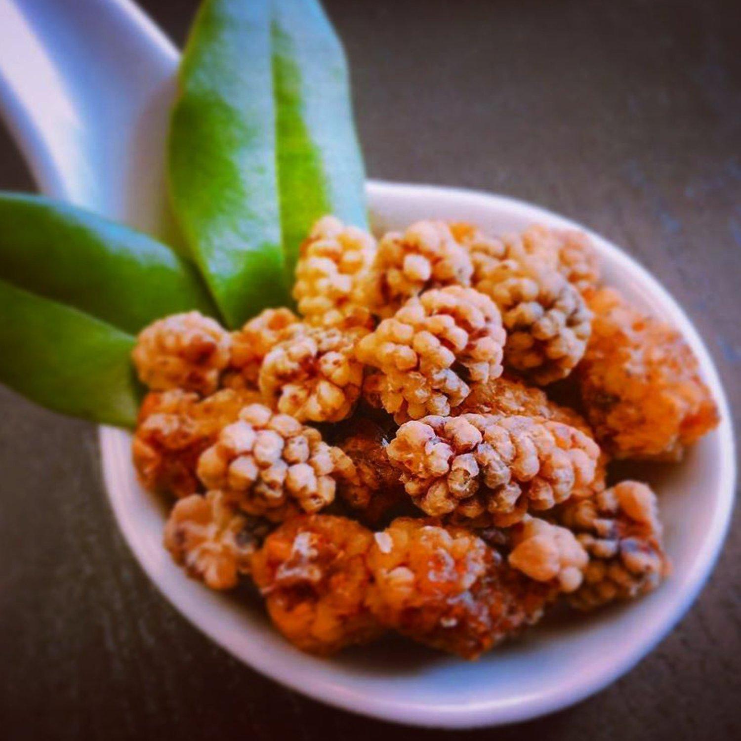 Moras Blancas Orgánicas Crudas Secadas al Sol 907g Divine Organics