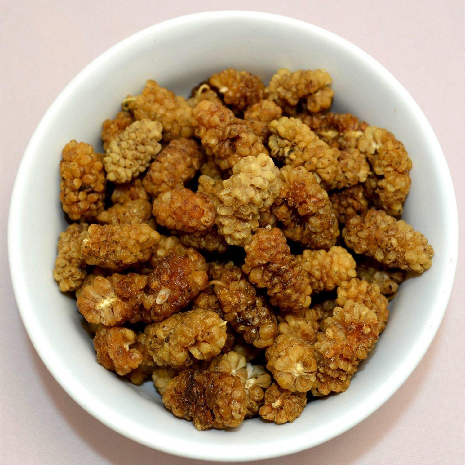 Moras Blancas Orgánicas Crudas Secadas al Sol 907g Divine Organics