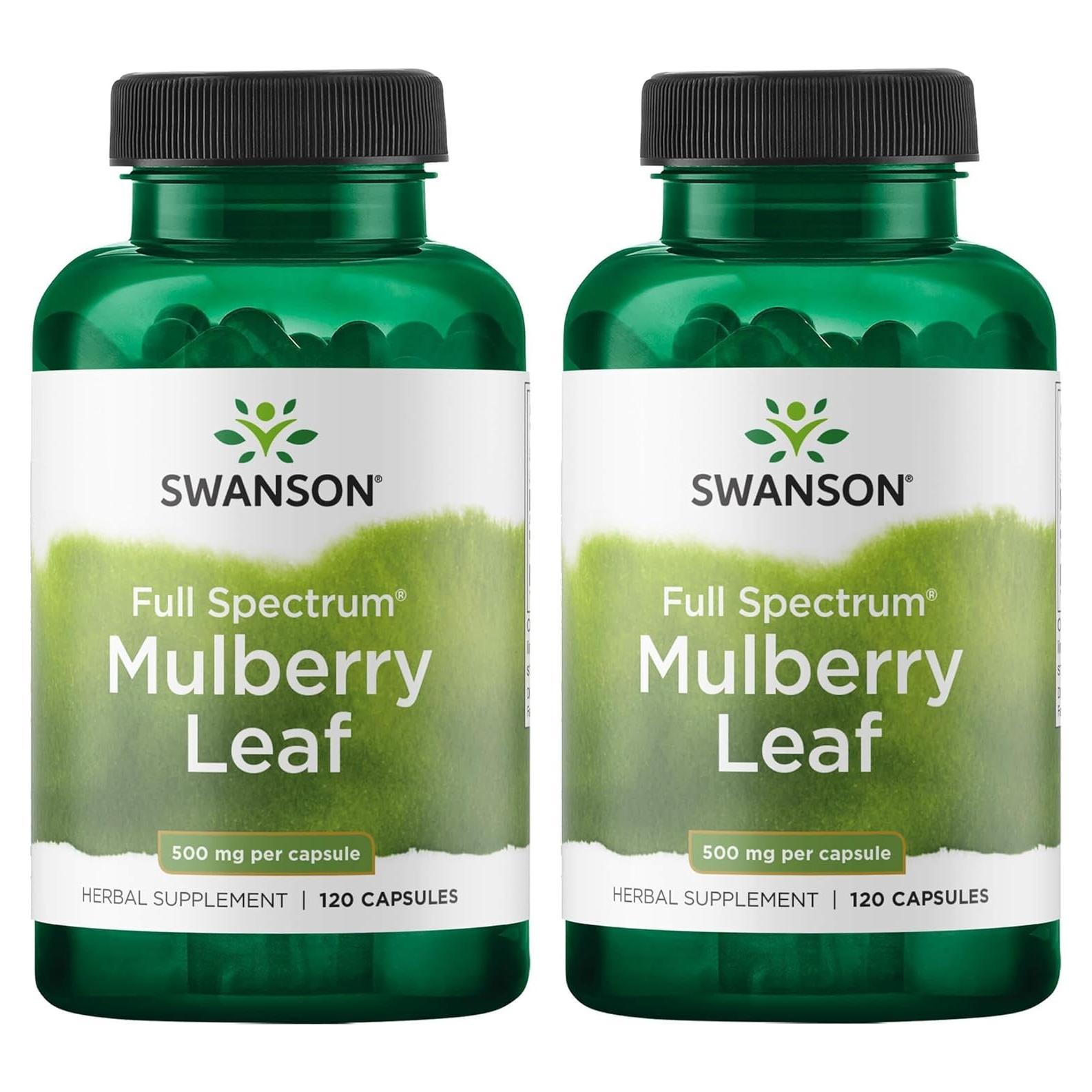 Suplemento de Hoja de Morera Swanson 500 mg 120 Cápsulas