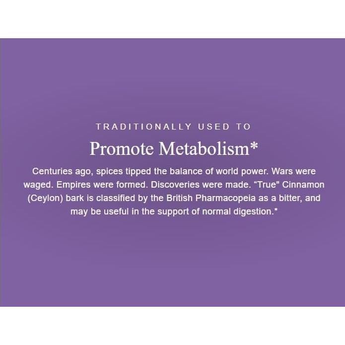 Cápsulas Veganas de Canela Ceylán Orgánica Oregon's Wild Harvest 120 Unidades