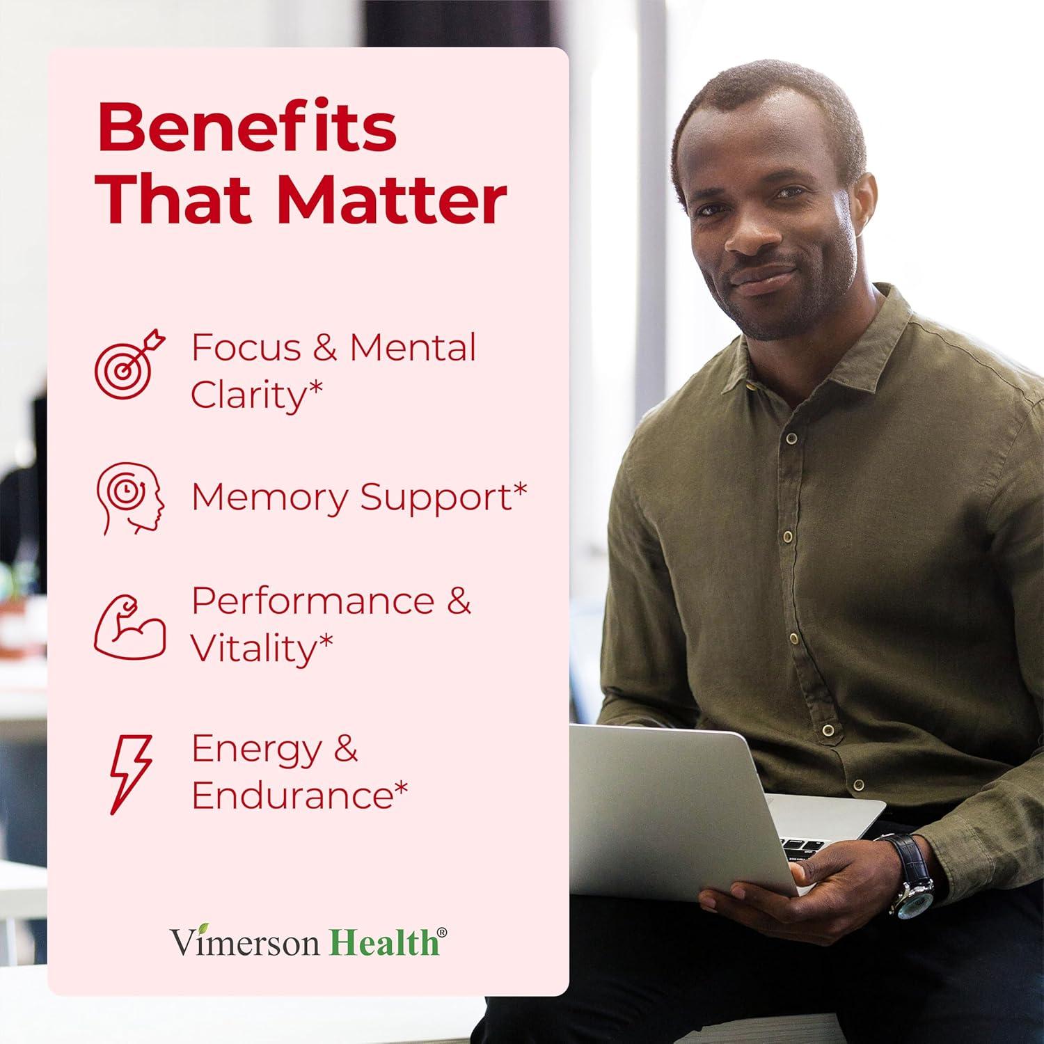 Suplemento de Ginseng Panax 1000mg Vimerson Health - Energía y Enfoque