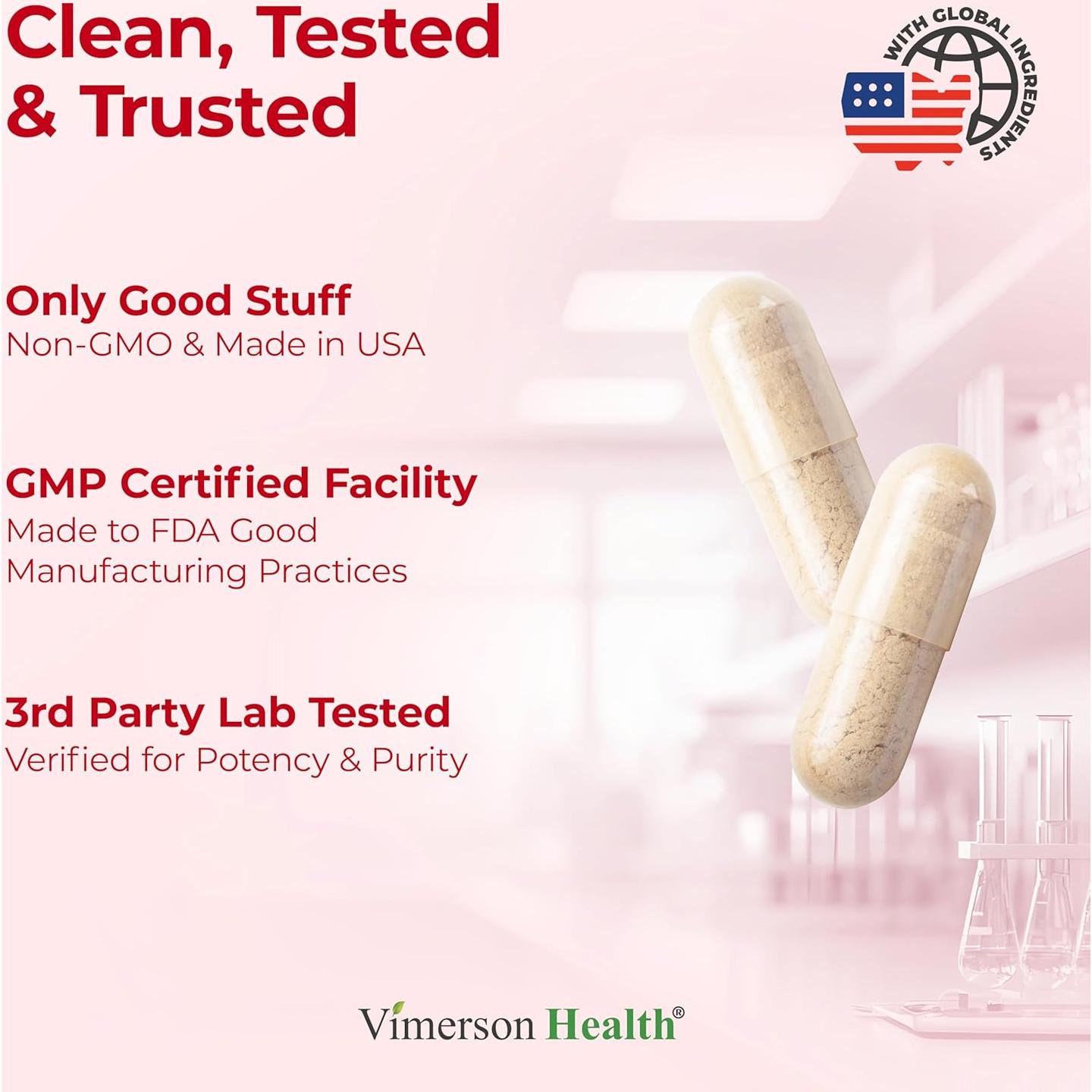 Suplemento de Ginseng Panax 1000mg Vimerson Health - Energía y Enfoque