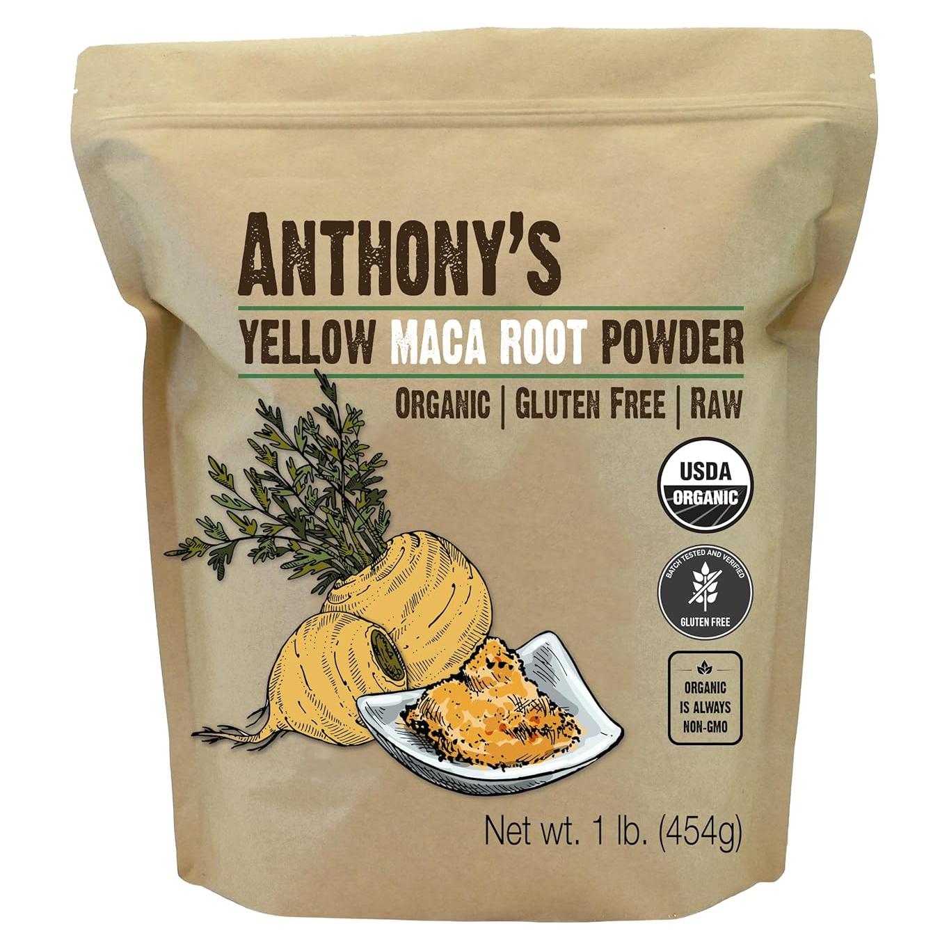 Polvo de Raíz de Maca Amarilla Orgánica Anthony's 0.45 kg