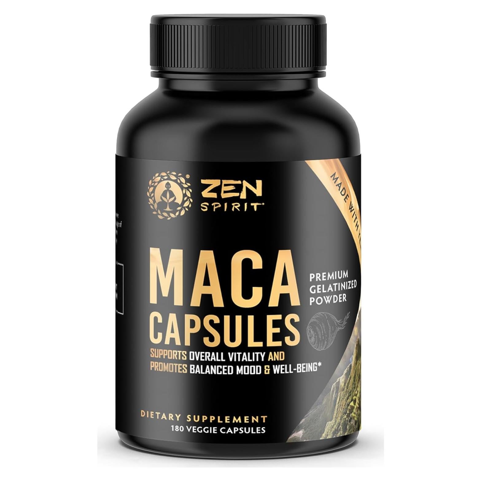 Cápsulas de Maca Zen Spirit 180 Píldoras 500mg Orgánicas