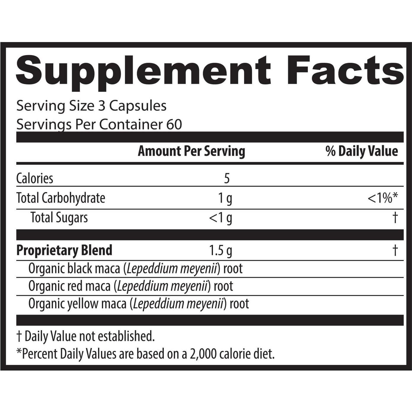 Cápsulas de Maca Zen Spirit 180 Píldoras 500mg Orgánicas