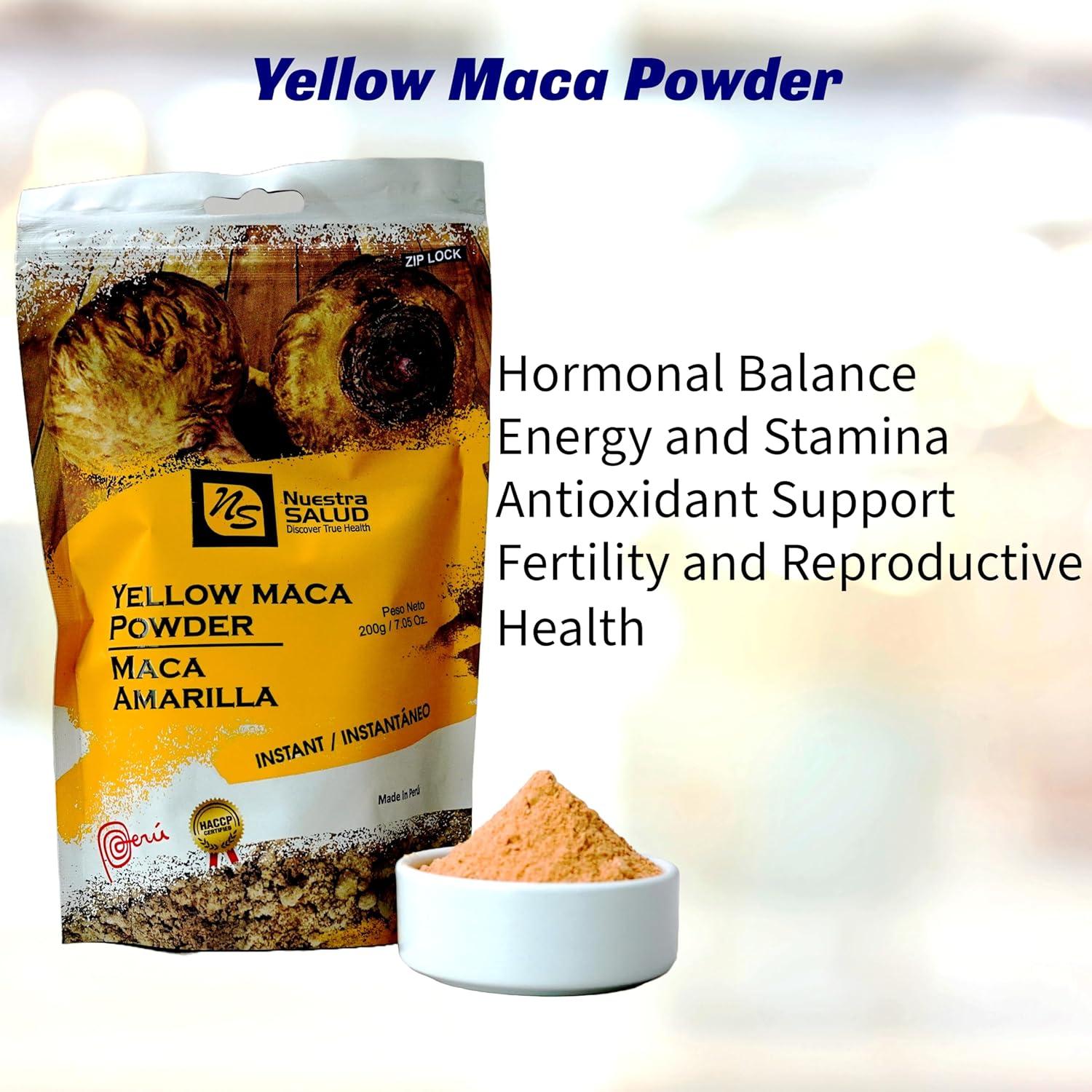 Polvo de Raíz de Maca Amarilla Peruana 200g - Superalimento