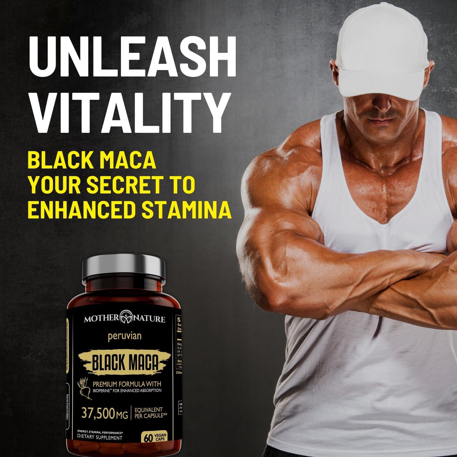 Cápsulas de Maca Negra Orgánica 37,500mg - 60 Unidades