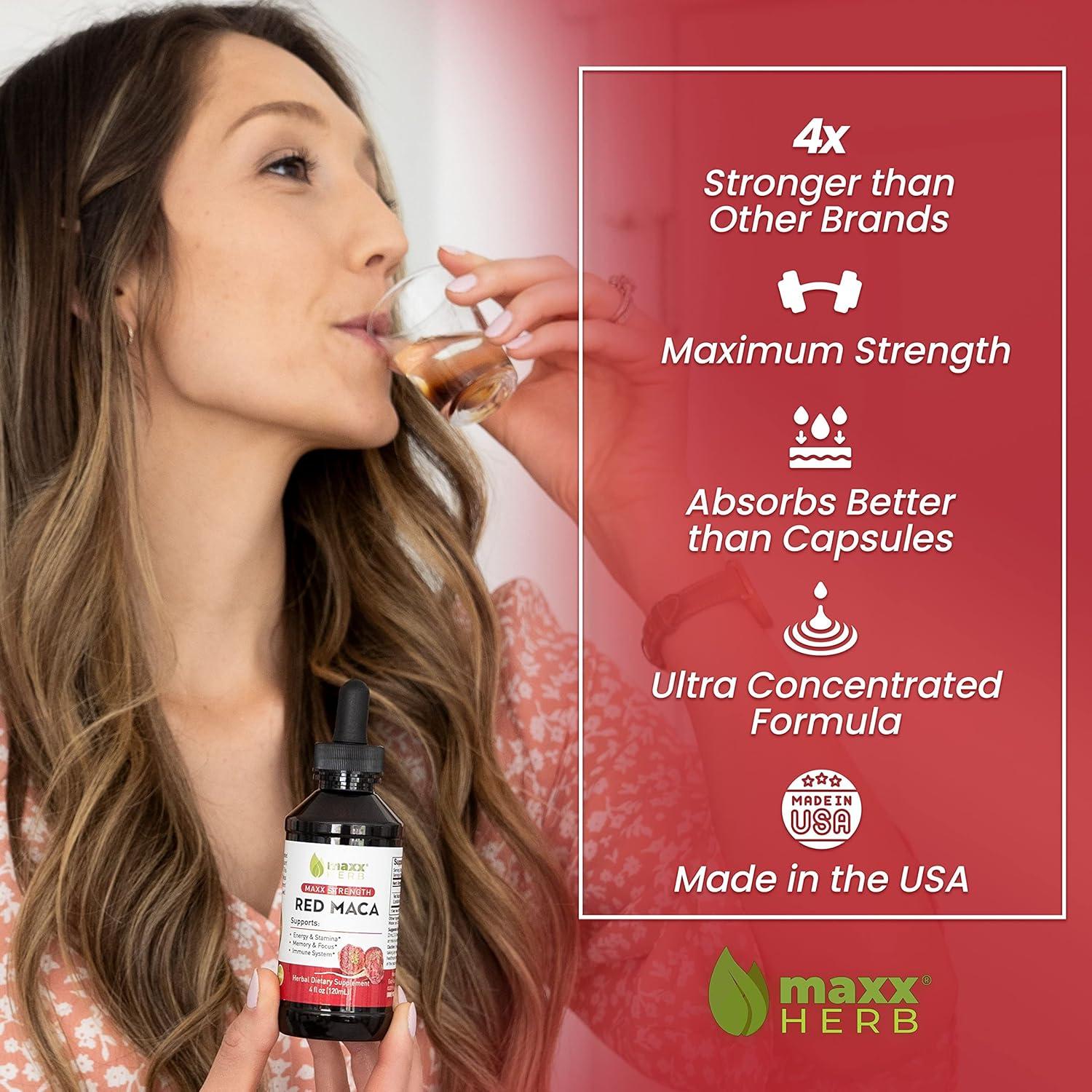 Extracto Líquido de Maca Roja Maxx Herb 118 ml - Potente y Efectivo