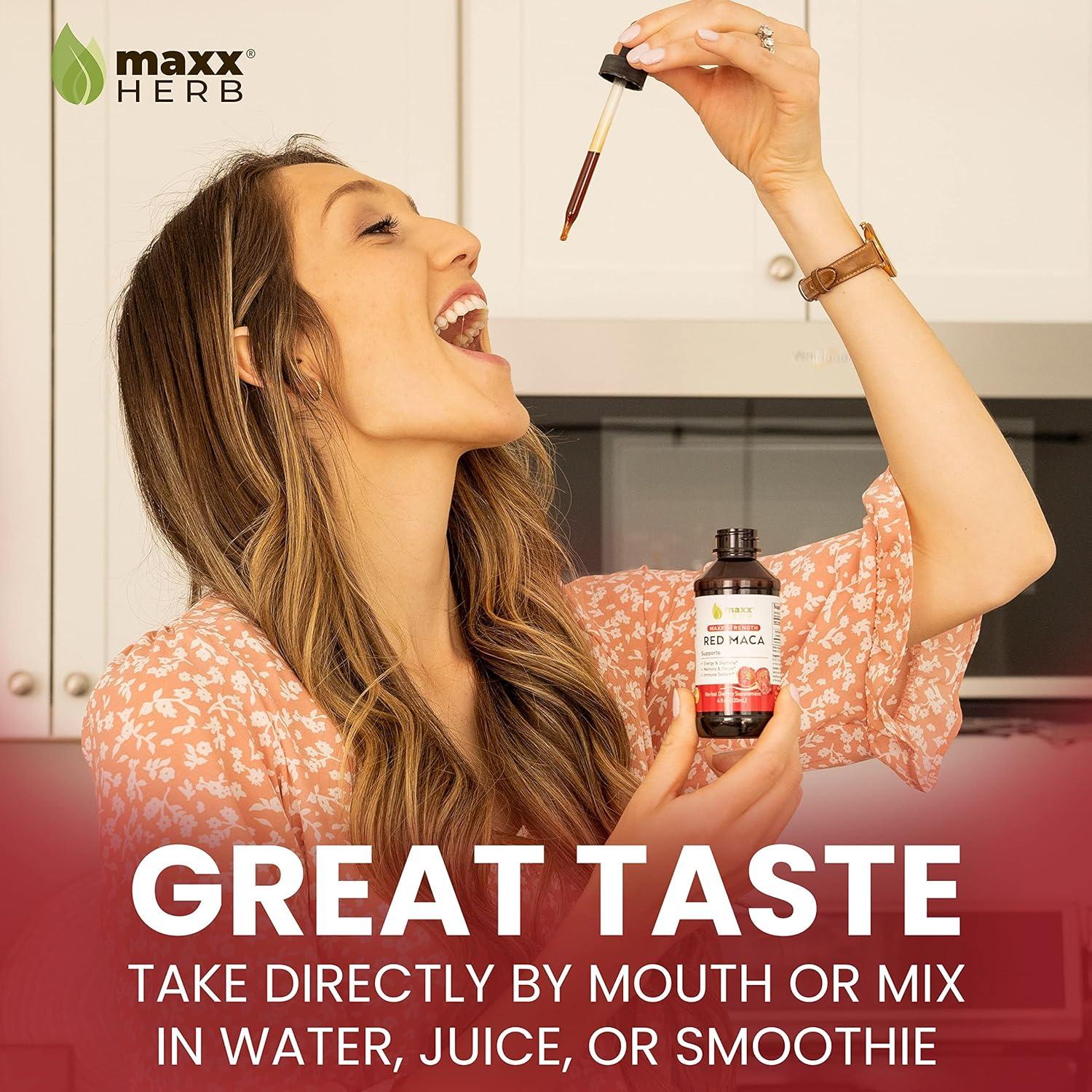 Extracto Líquido de Maca Roja Maxx Herb 118 ml - Potente y Efectivo