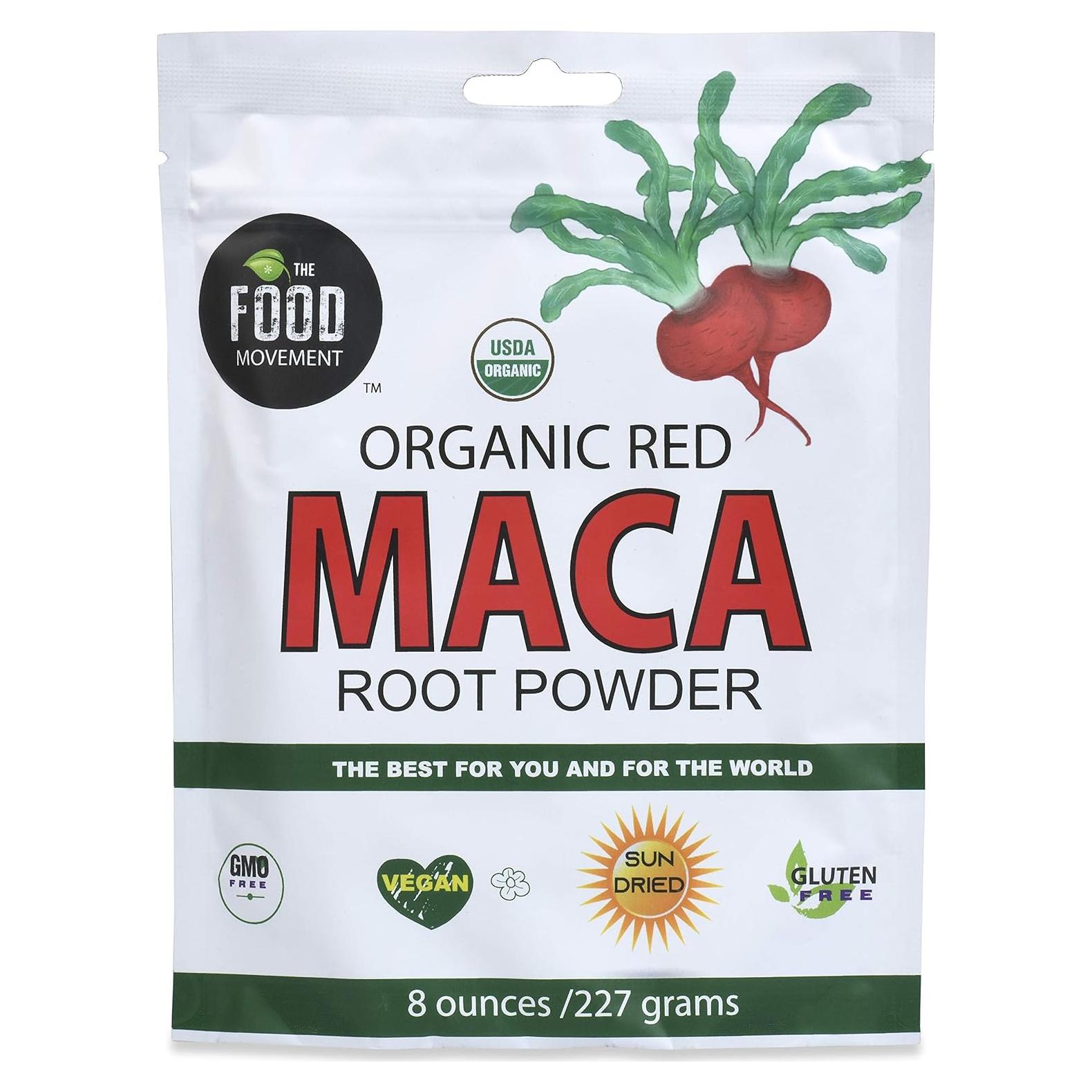 Maca Roja Orgánica Cruda 227 g The Food Movement Superalimento