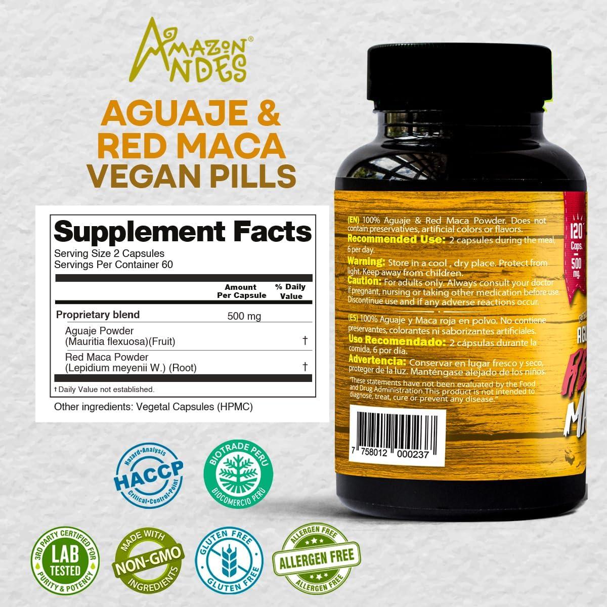 Aguaje con Maca Roja Energy Green - 120 Cápsulas 1000mg