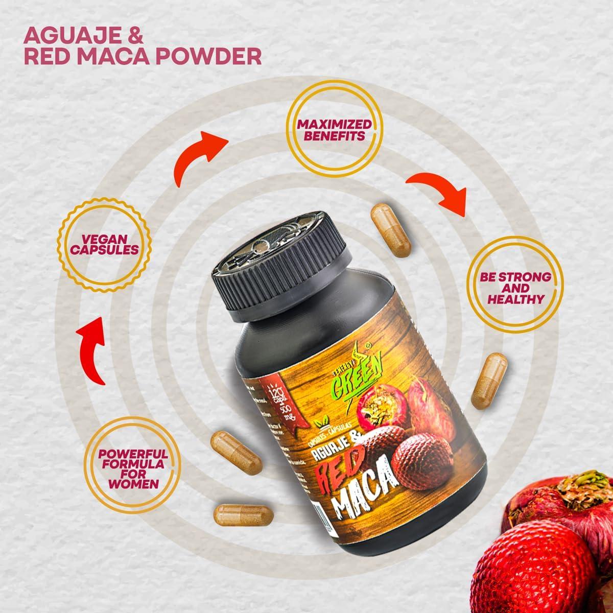Aguaje con Maca Roja Energy Green - 120 Cápsulas 1000mg