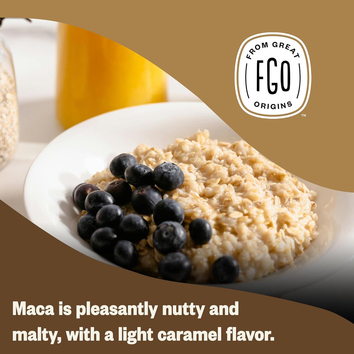 Polvo de Raíz de Maca Orgánica FGO 453g Sabor Nuez y Malta
