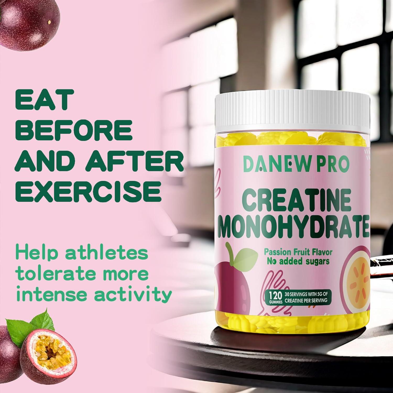 Gomitas de Creatina Monohidratada DANEW PRO 120 Unidades Sabor Fruta