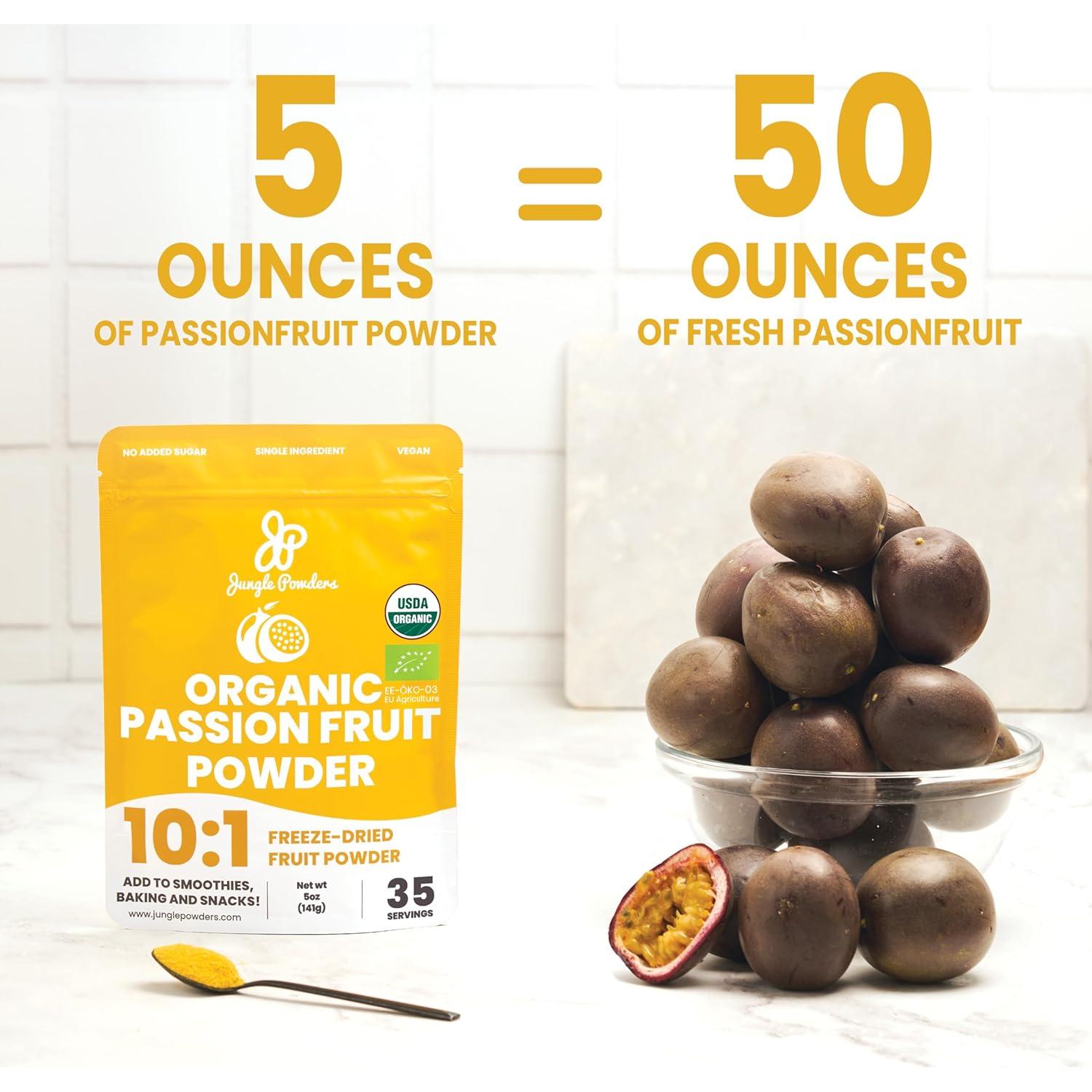 Polvo de Fruta de la Pasión Orgánico Jungle Powders 141.75g