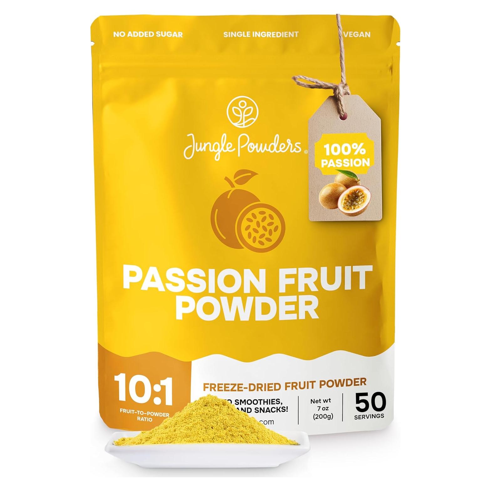 Polvo de Fruta de la Pasión Jungle Powders 198 Gr Liofilizado