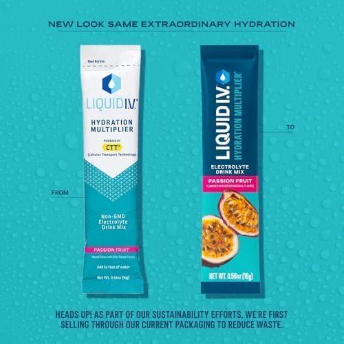 Liquid I.V. Multiplicador de Hidratación Fruta de la Pasión 10 Porciones