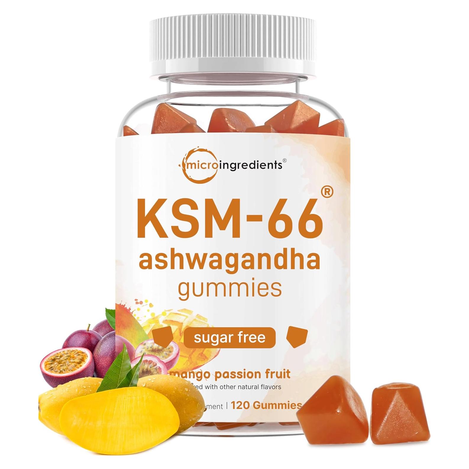 Gomitas de Ashwagandha KSM-66 Micro Ingredients 300mg 120u