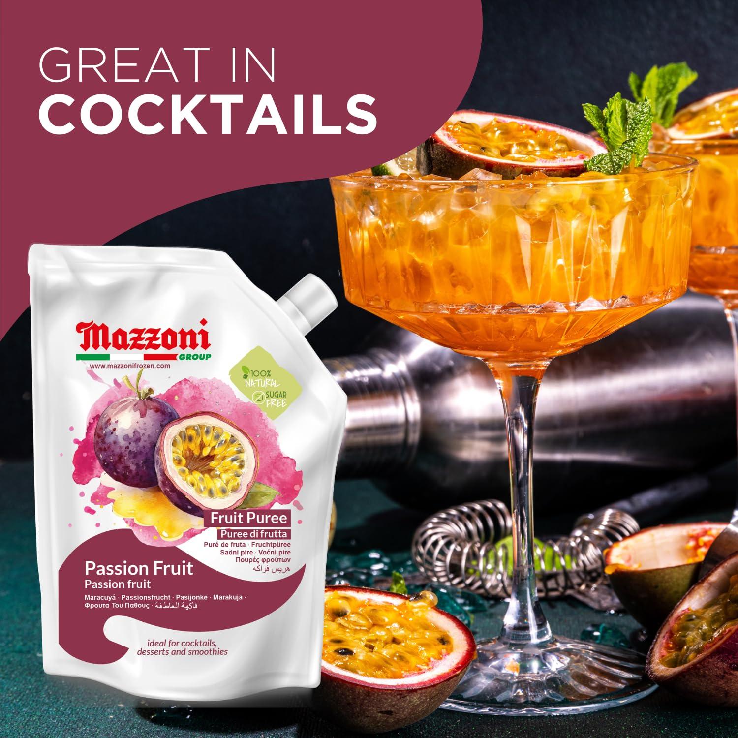 Purés de Fruta Mazzoni 100% Pasiflora 1 kg Sin Azúcar