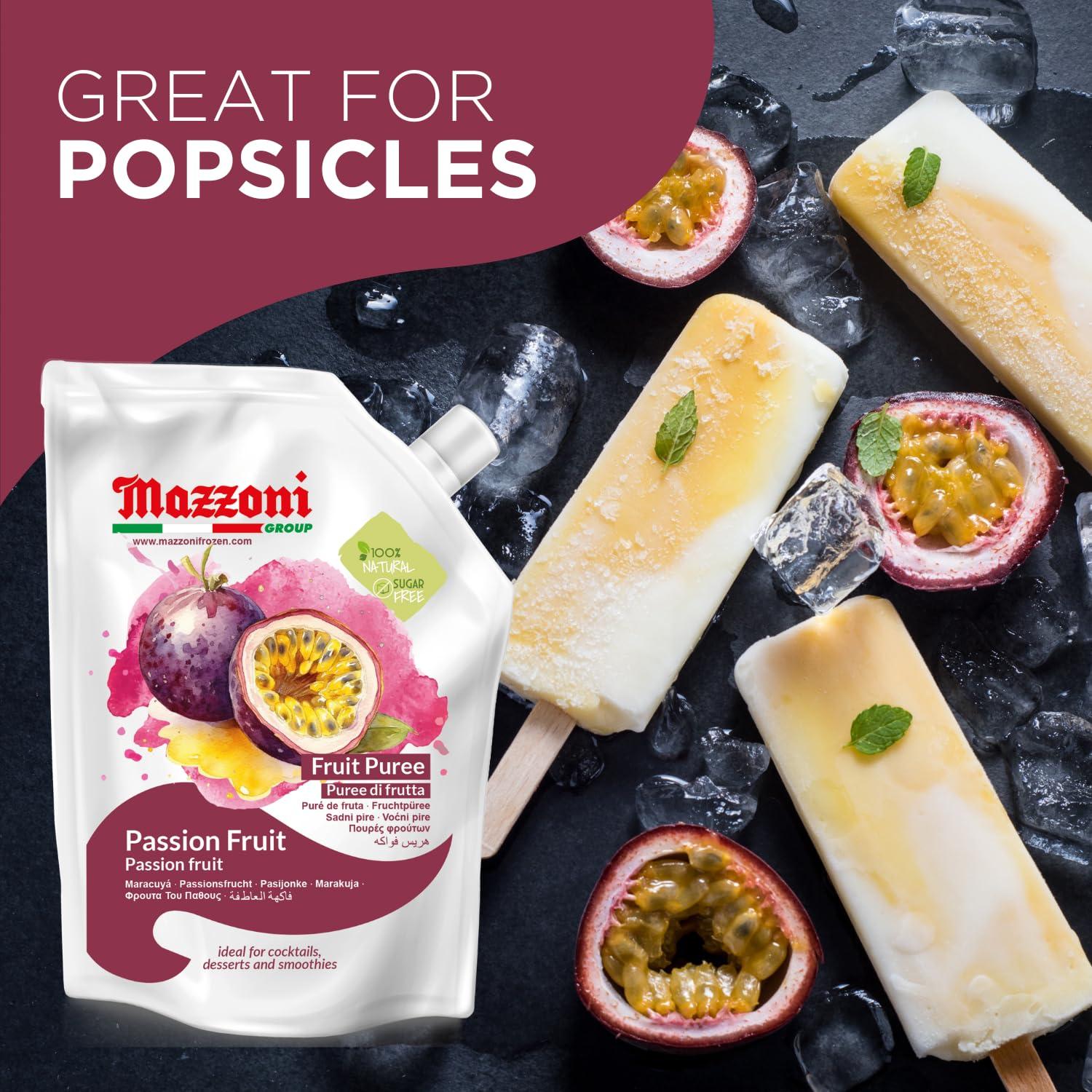 Purés de Fruta Mazzoni 100% Pasiflora 1 kg Sin Azúcar