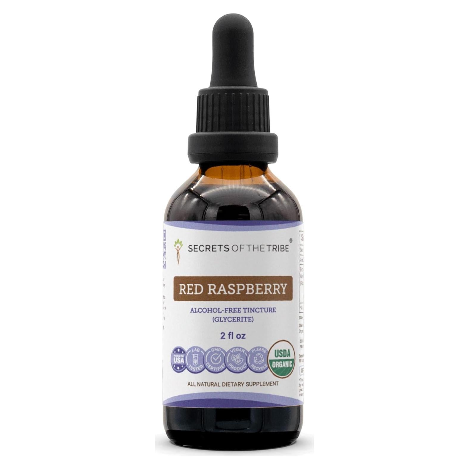 Extracto de Frambuesa Roja Orgánica USDA 59 ml - Secretos de la Tribu
