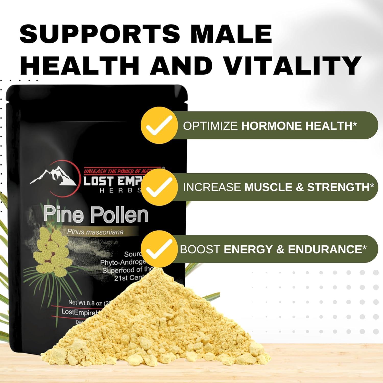 Polvo de Polen de Pino 250g - Lost Empire Herbs, Natural y Sin Irradiar