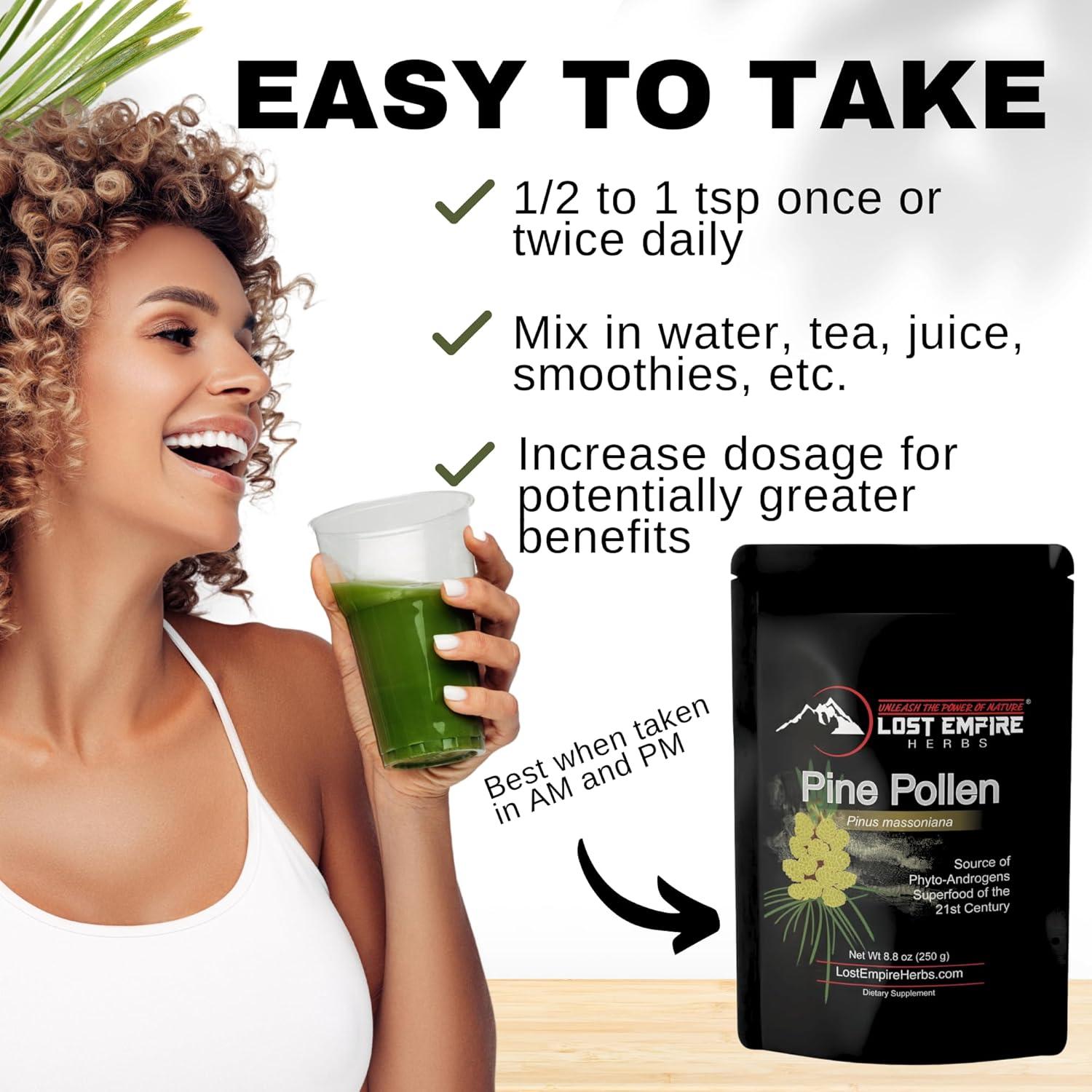 Polvo de Polen de Pino 250g - Lost Empire Herbs, Natural y Sin Irradiar