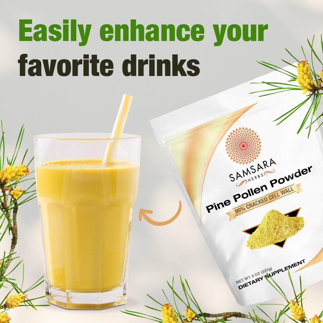 Polvo de Polen de Pino Samsara Herbs 227g Cosechado Silvestre