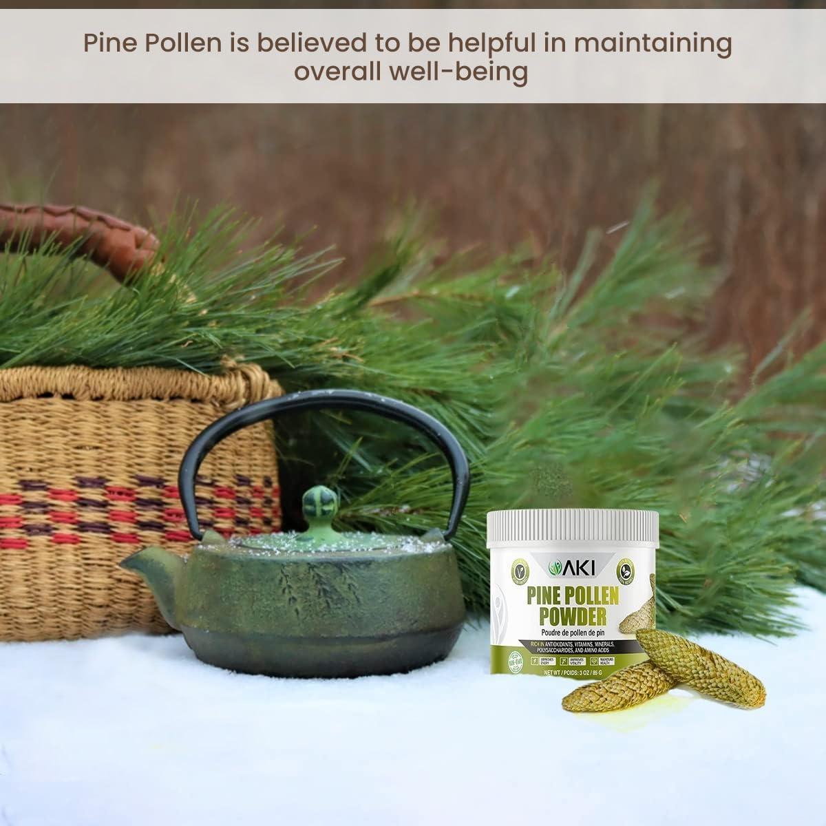 Polvo de Polen de Pino AKI ORGANIC - 140g - Vegano y Sin Gluten