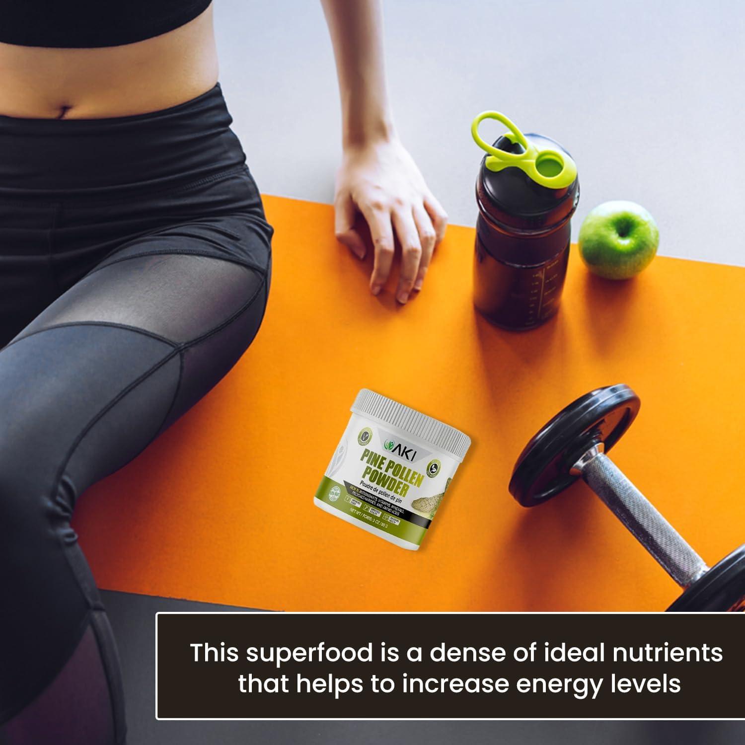 Polvo de Polen de Pino AKI ORGANIC - 140g - Vegano y Sin Gluten